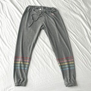 Chaser rainbow lightning bolt thin lounge pants